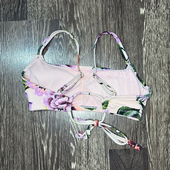 Xhilaration Floral Bikini Top - Pink and Green - Picture 2 of 5